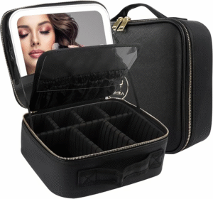 Comment Organiser sa Trousse de Maquillage : Guide Complet 2025 trousse voyage avec miroir lumineux intégré